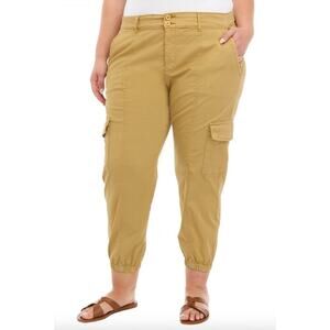 SANCTUARY Pants Size 16W / Size 16 NEW Rebel Crop Pant Jogger True Khaki